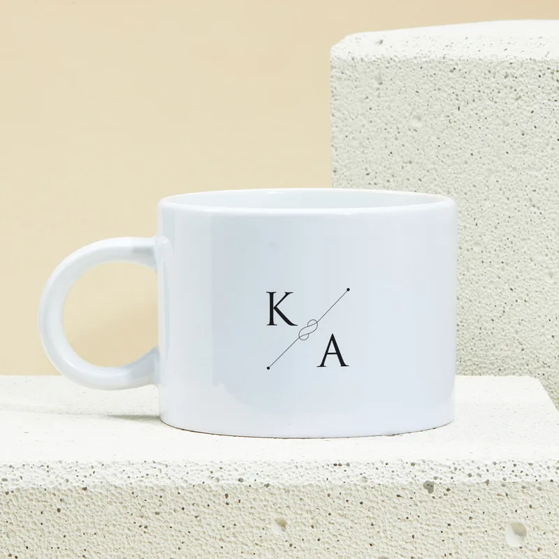 Minimal Design Cup with Letter Customization