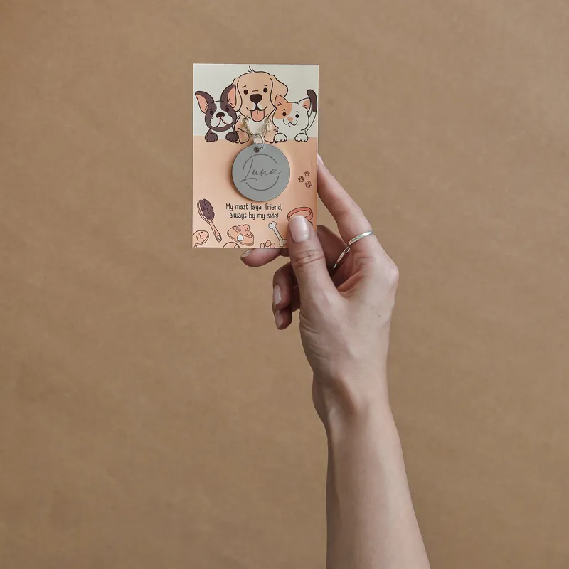 Minimal Design Custom Pet Name Tag