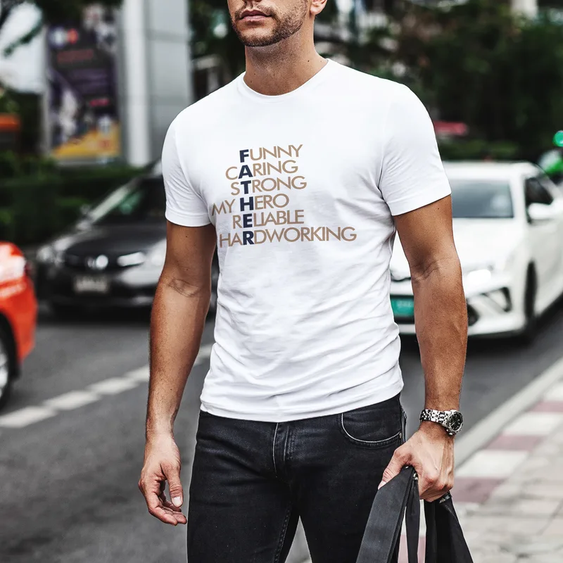 Minimalist Tribute T-Shirt for Dad's Special Day