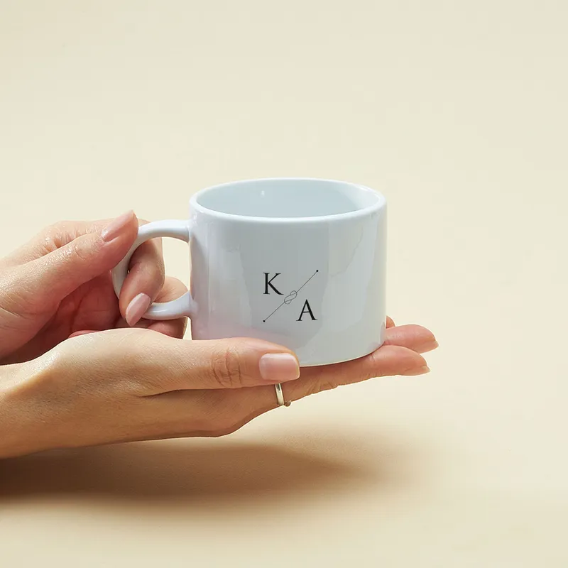 Minimal Designed 2 Cups with Initial Customization for Gifting