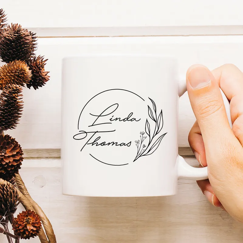 Minimal Designed Personalised Gift Coffee Mug