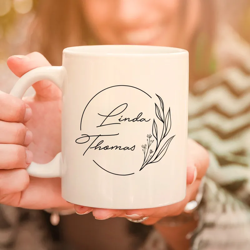 Minimal Designed Personalised Gift Coffee Mug