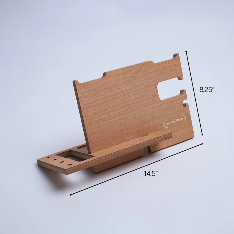 Personalised Wooden Desk Organiser for Home and Office