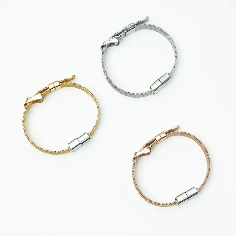 Minimal Designed Steel Mesh Bracelet