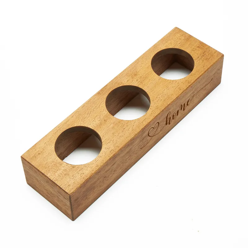 Minimal Designed Wooden Pot with 3 Slots