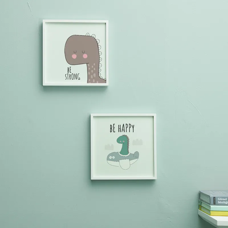 Minimal Dinosaur Design Frame for Baby Room