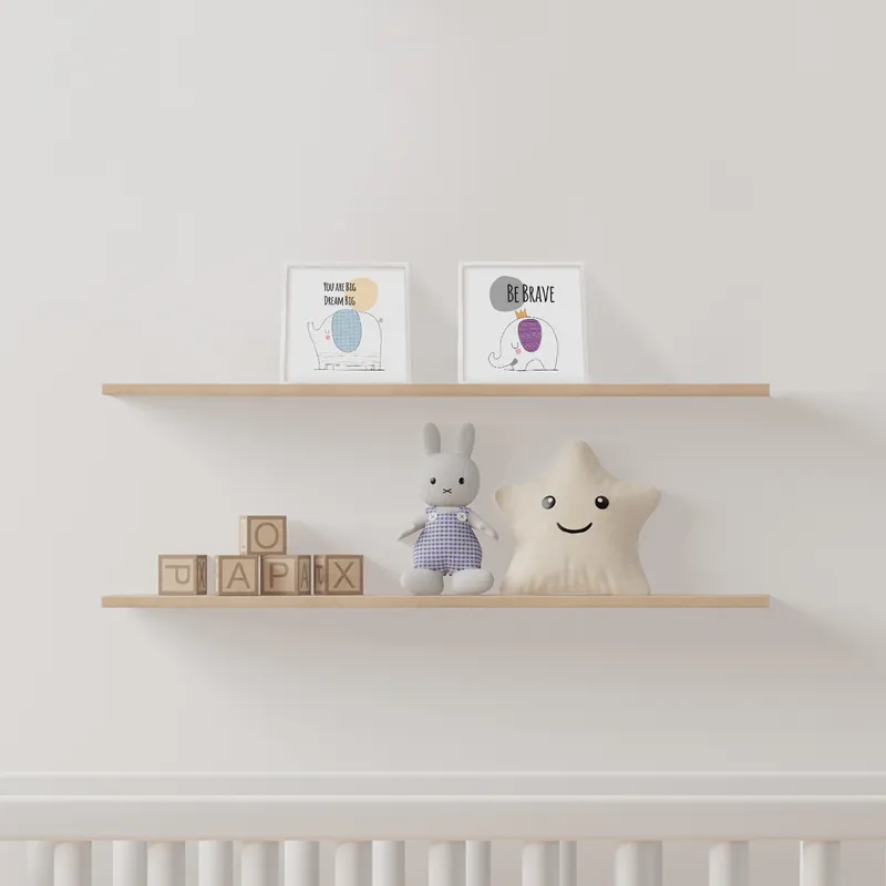 Personalised Elephant Nursery Art Frame for Baby Room