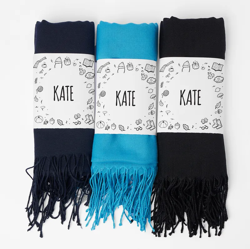 Minimal Icon Design Personalised Women's Scarf