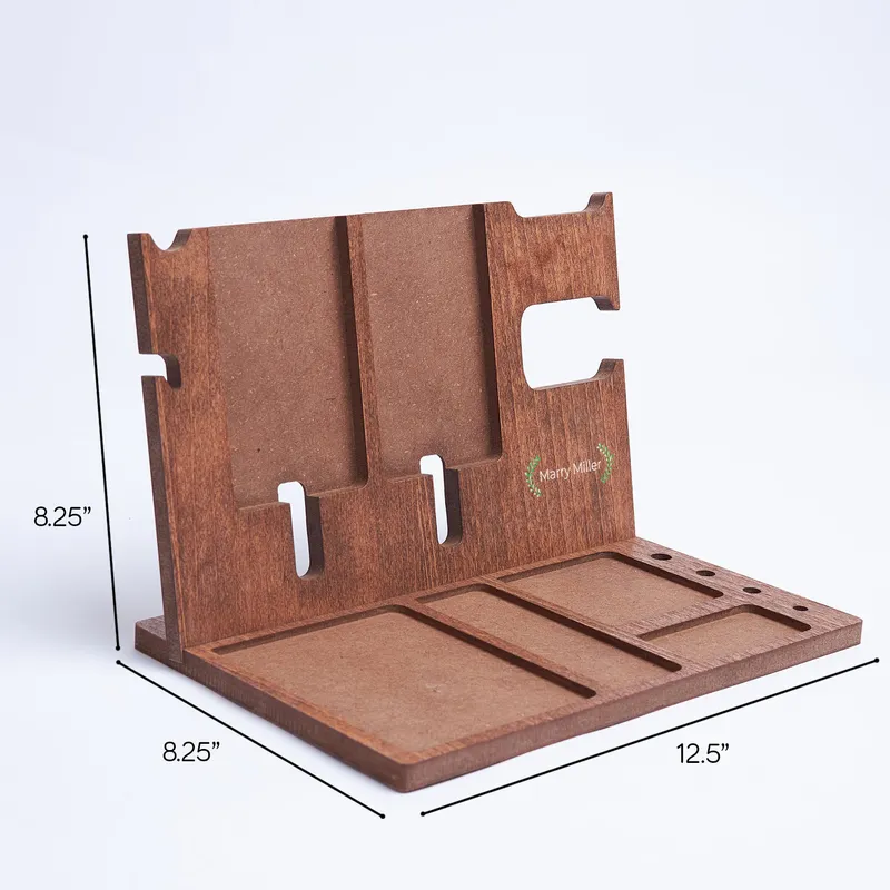 Personalised Leaf Design Desk Organiser for Women and Professionals