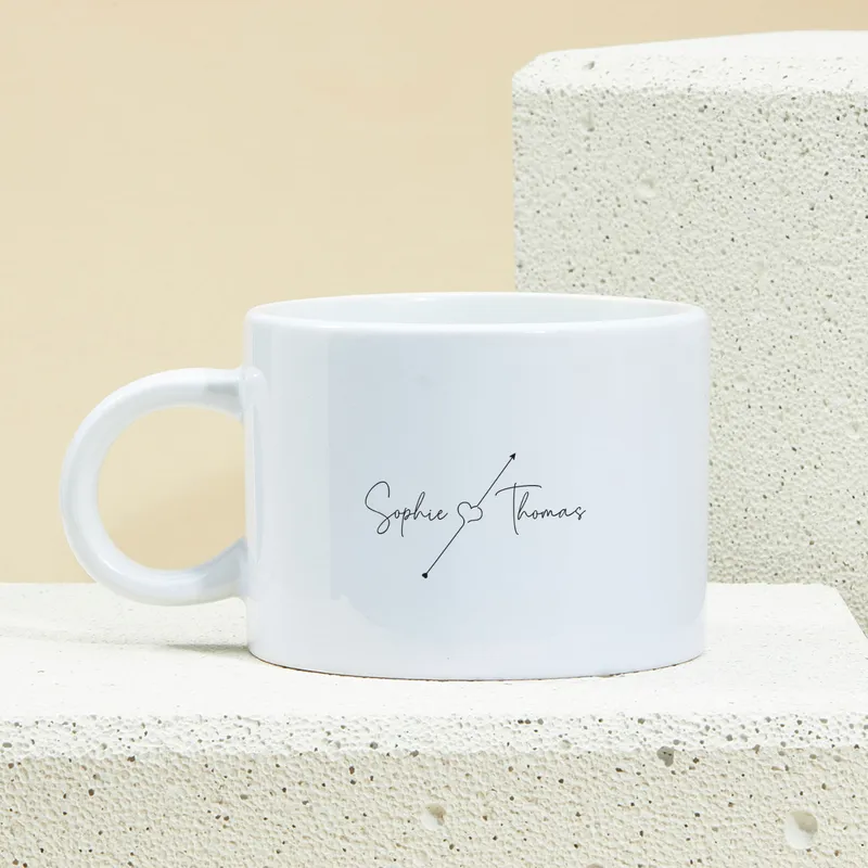 Minimal Name Printed Coffee Cup