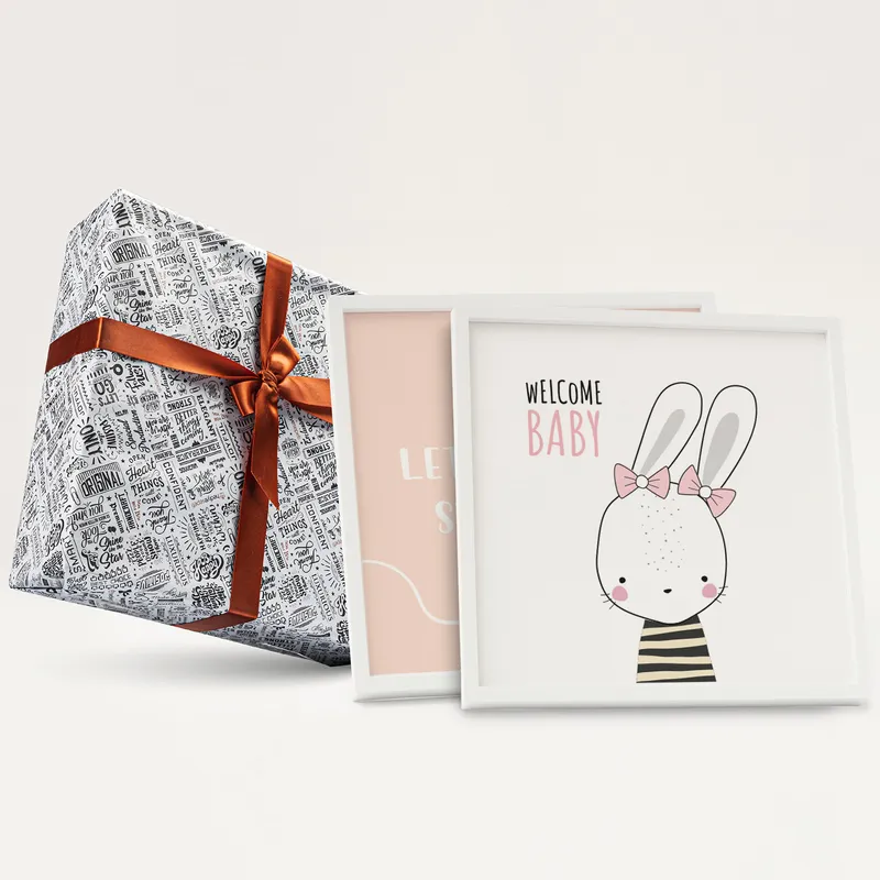Minimal Rabbit Designed Frame for Baby Room
