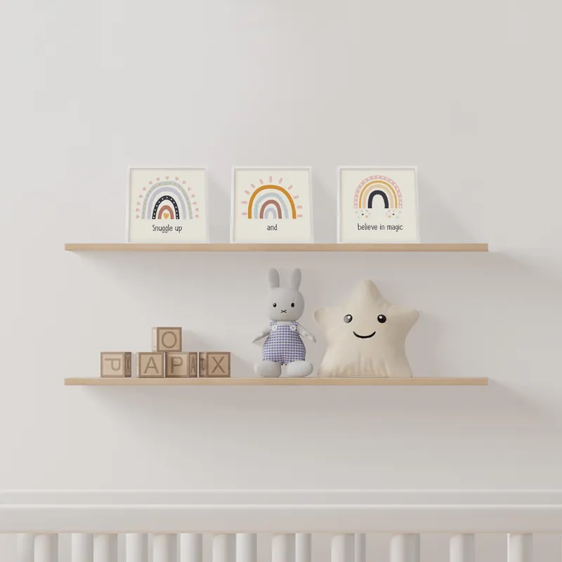 Minimal Rainbow Design Baby Room Frame
