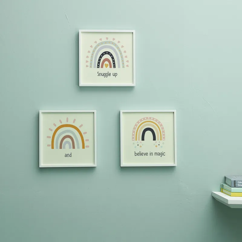 Minimal Rainbow Design Baby Room Frame