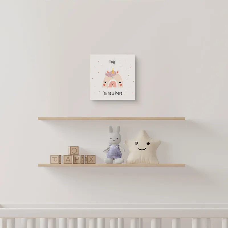 Minimal Unicorn Design Canvas for Baby Room