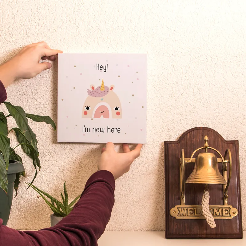 Minimal Unicorn Design Canvas for Baby Room