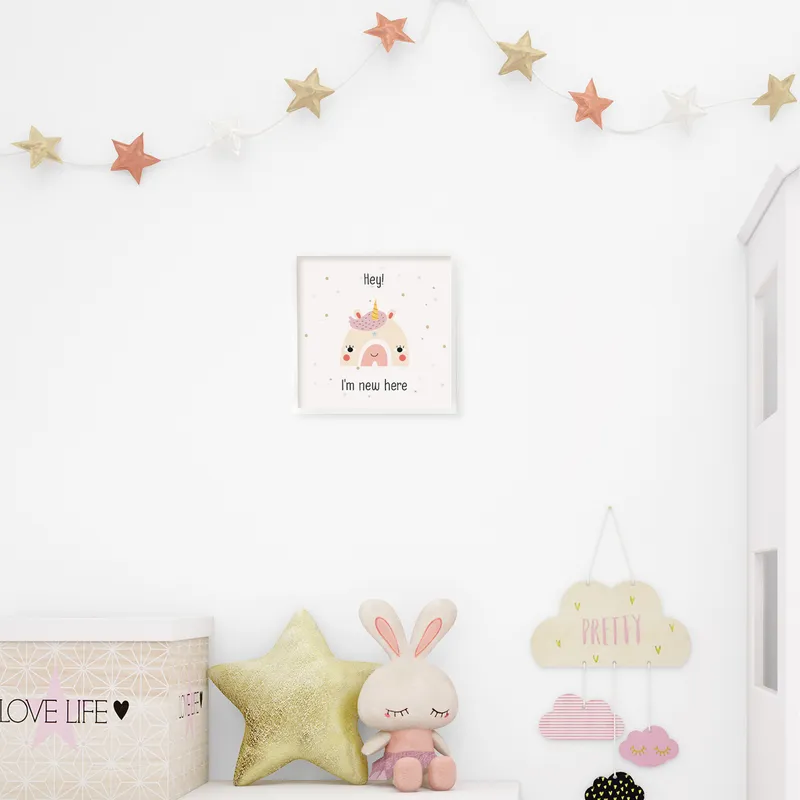Minimal Unicorn Design Frame for Baby Room