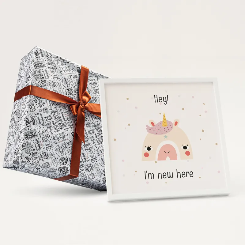 Minimal Unicorn Design Frame for Baby Room