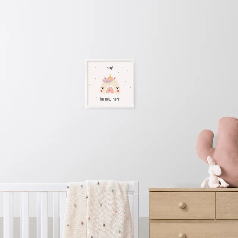Minimal Unicorn Design Frame for Baby Room