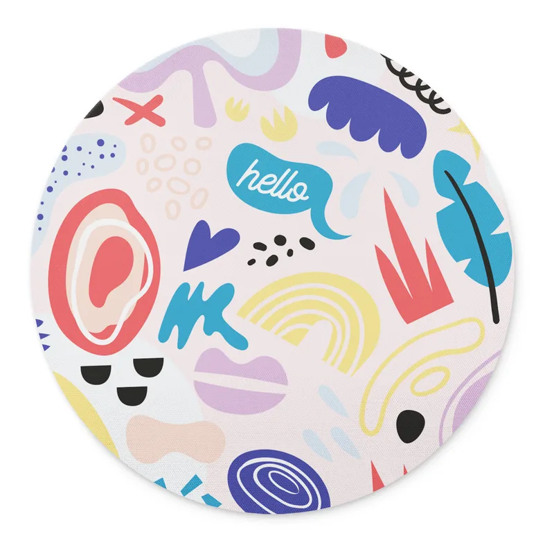 Minimalist Colorful Round Mouse Pad Design