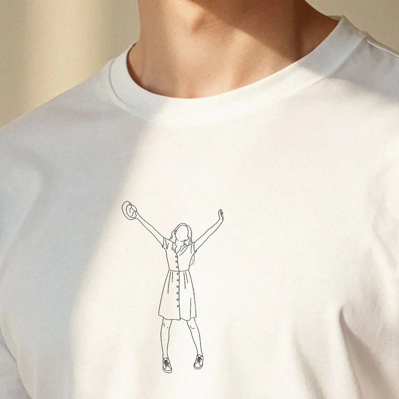 Minimalist Line Drawing Personalized T-Shirt