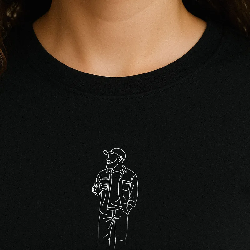 Minimalist Line Drawing Personalized T-Shirt
