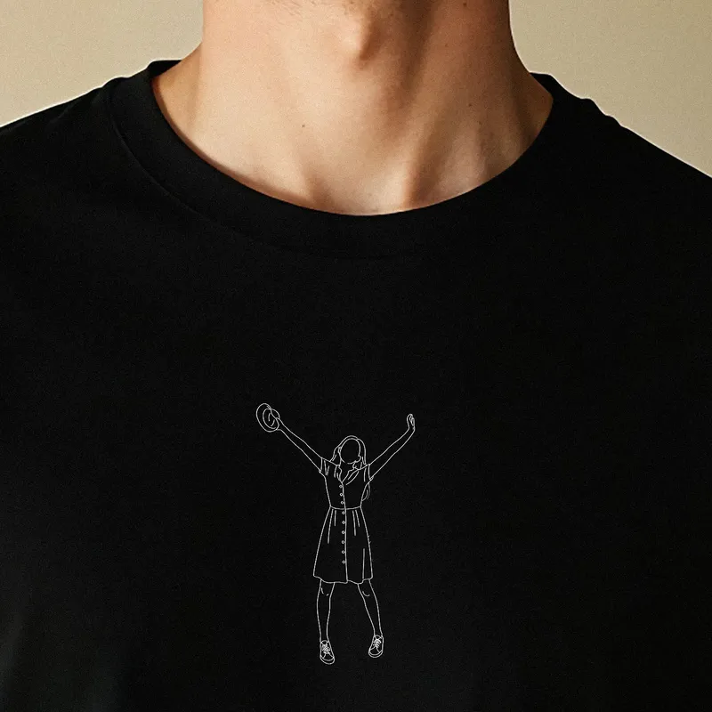 Minimalist Line Drawing Personalized T-Shirt