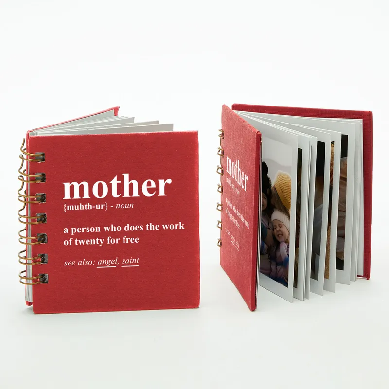 Mom Description 40-Photo Printed Mini Photo Album for Mother's Day
