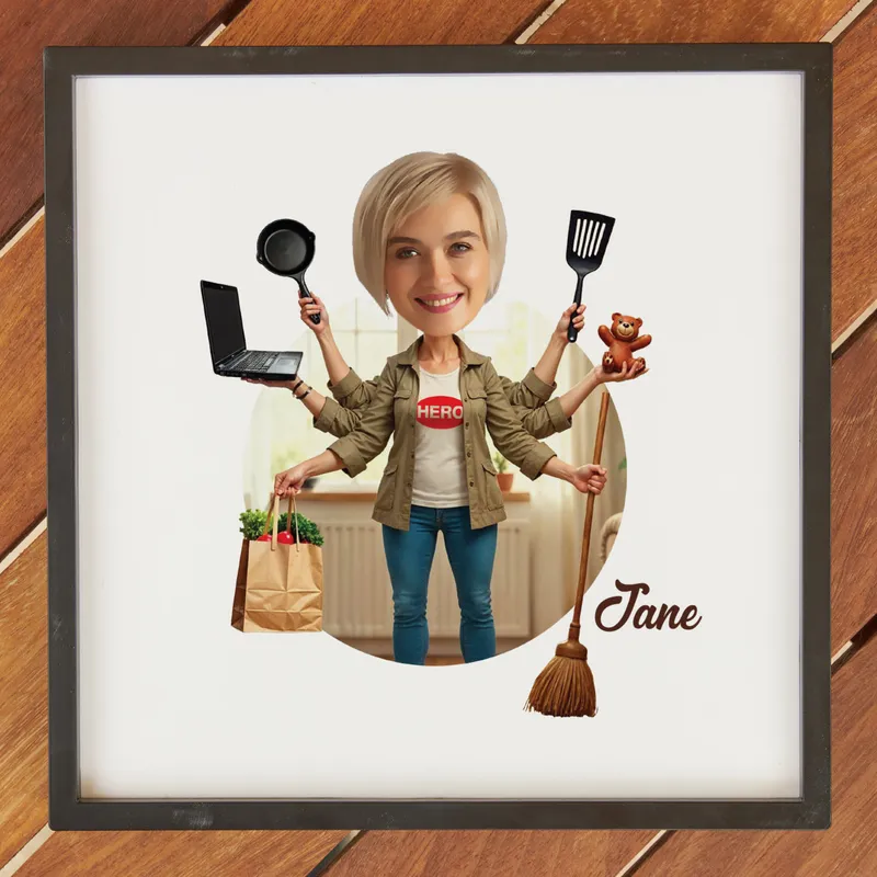 Mom of All Trades Custom Hero Wall Frame