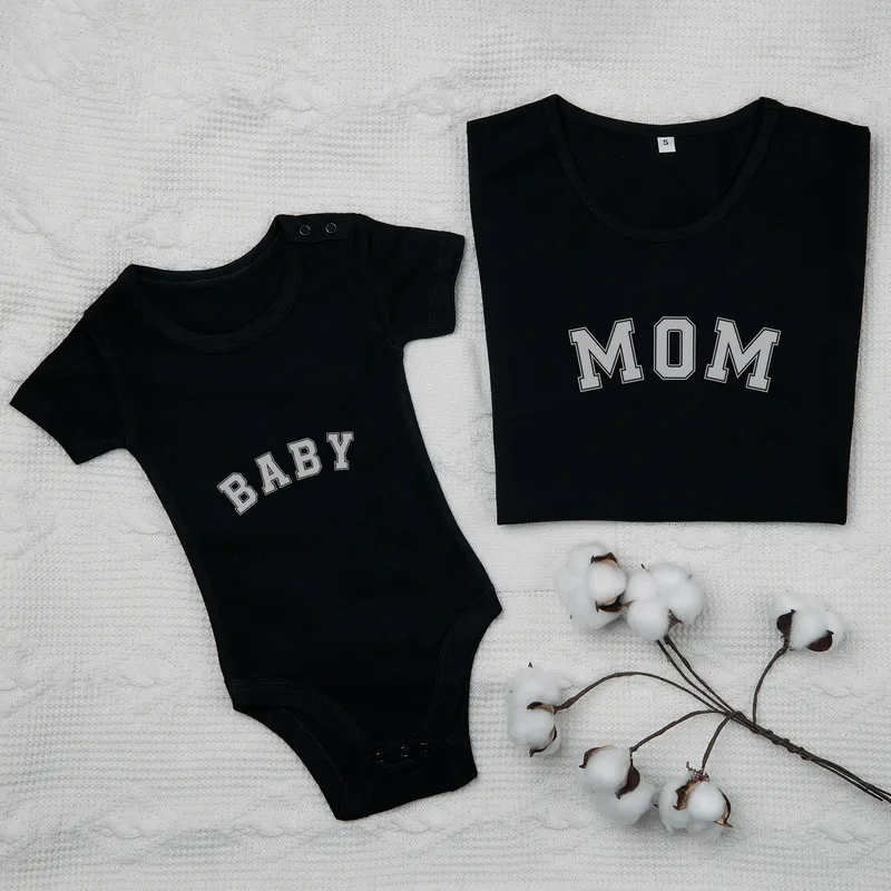 Mommy and Baby Matching T-Shirt and Onesie Set for Mother's Day