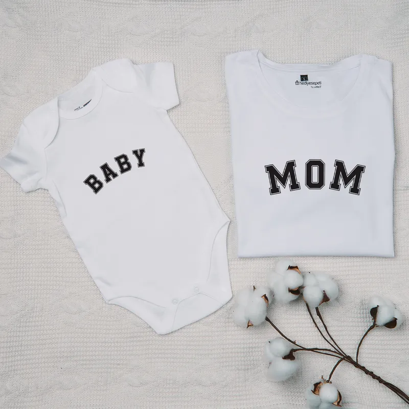 Mommy and Baby Matching T-Shirt and Onesie Set for Mother's Day