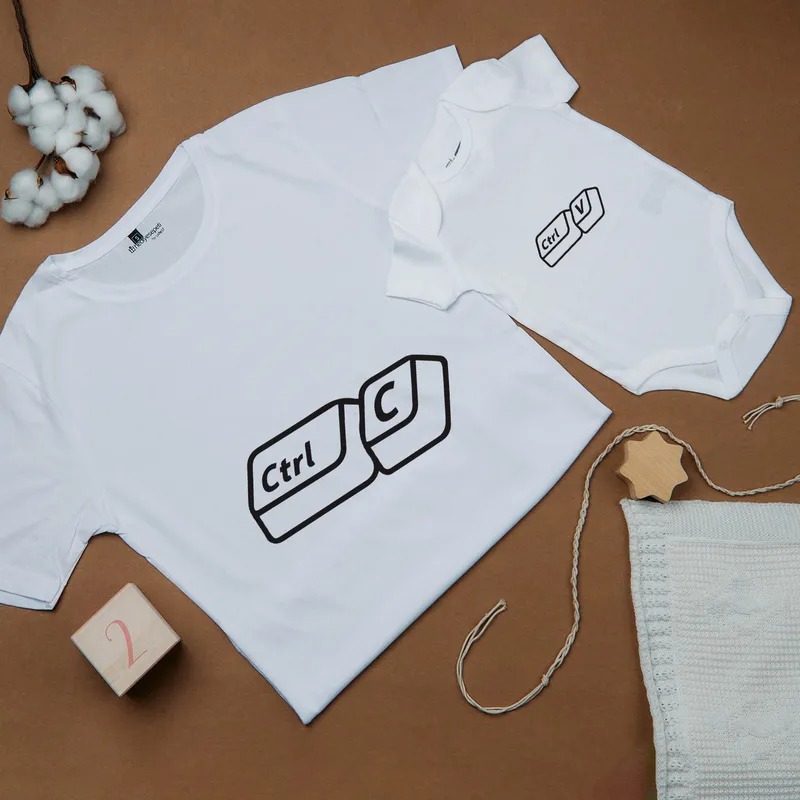 Matching Ctrl T-Shirts for Mum and Baby - Mother's Day Gift