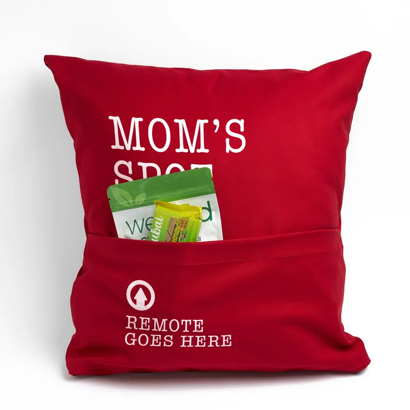 Personalised Mum's Spot TV Pillow with Pocket