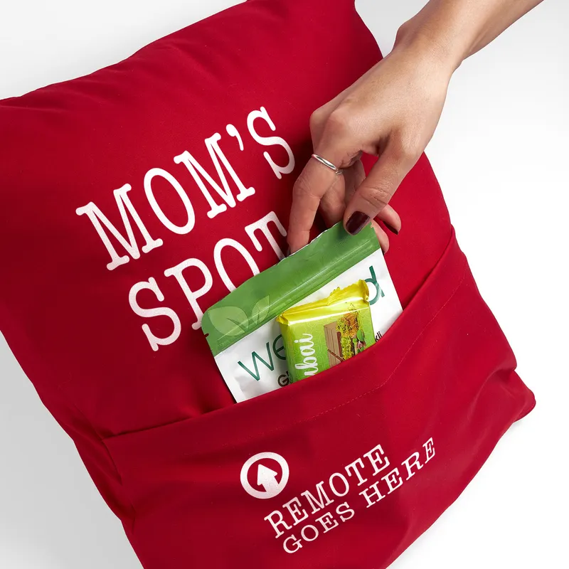 Personalised Mum's Spot TV Pillow with Pocket