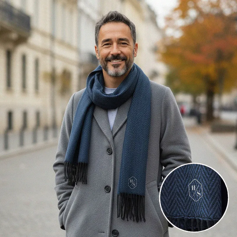 Monogram Designed Embroidered Scarf