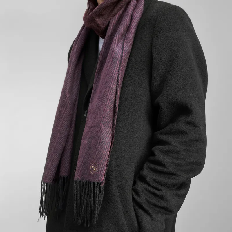 Monogram Designed Embroidered Scarf