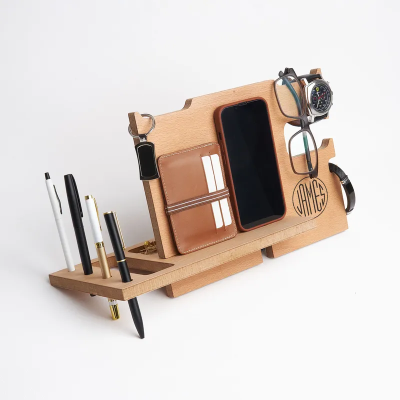 Monogram Designed Personalized Wooden Dock Station