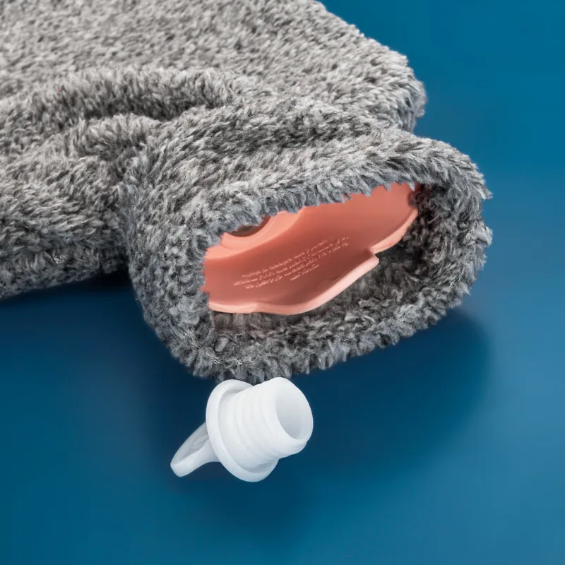 Monogrammed Plush Hot Water Bottle for Couples 14.5 x 8.6