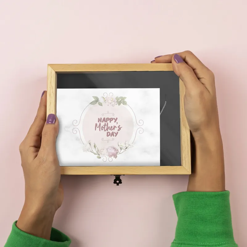 Elegant Mother's Day Pearl Necklace with Wooden Gift Box