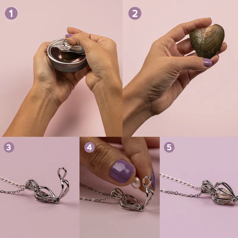 Elegant Mother's Day Pearl Necklace with Wooden Gift Box