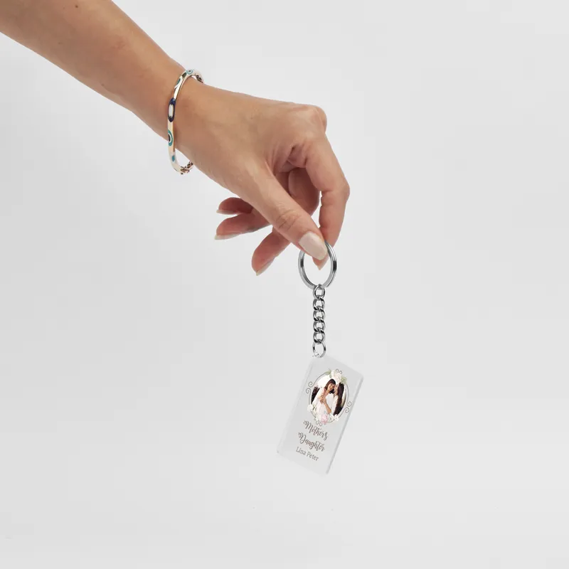 Mother's Day Gift Personalized Transparent Keychain with Photo
