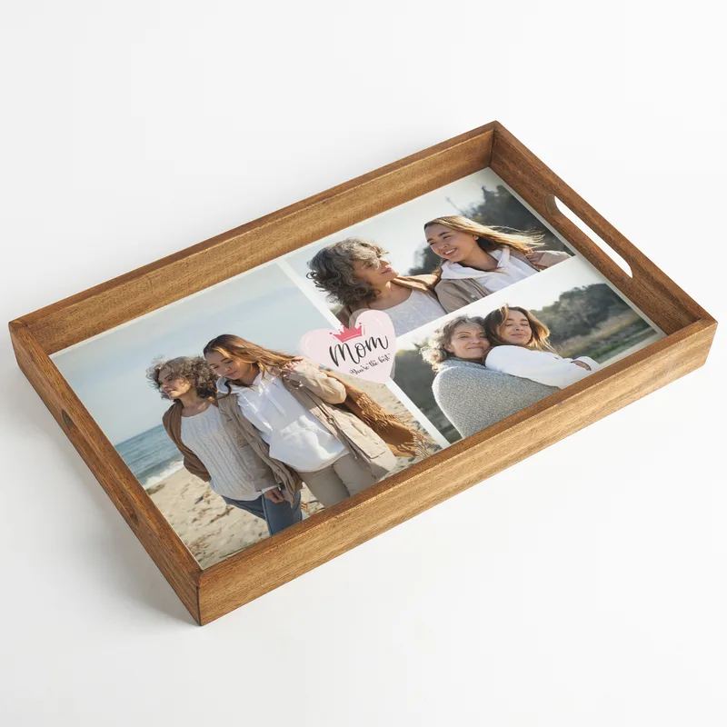 Mother's Day Gift Photo Printed Wooden Serving Tray
