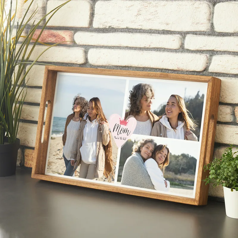 Mother's Day Gift Photo Printed Wooden Serving Tray