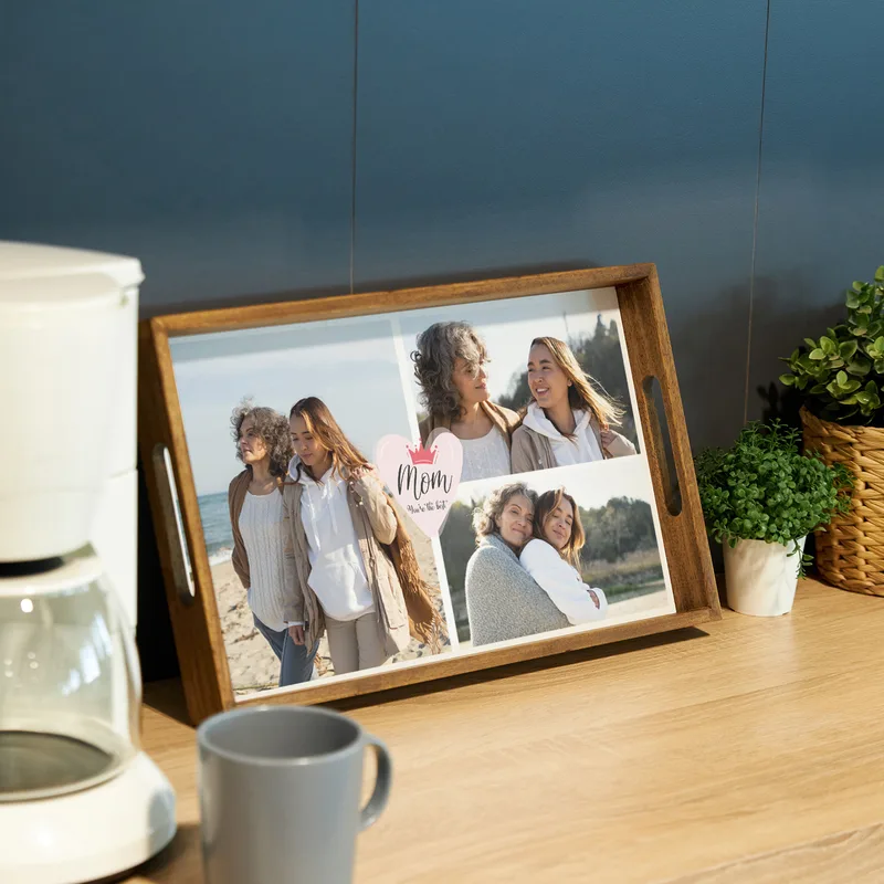 Mother's Day Gift Photo Printed Wooden Serving Tray