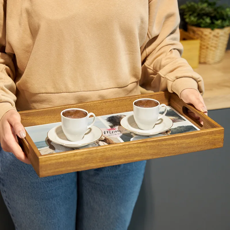 Mother's Day Gift Photo Printed Wooden Serving Tray