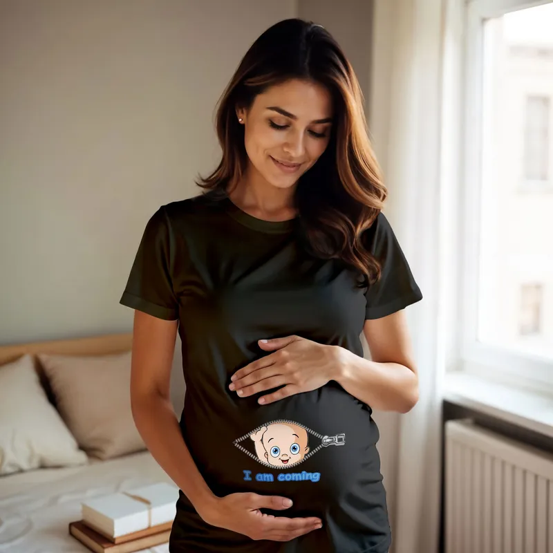Funny Peekaboo Baby Maternity Announcement T-Shirt