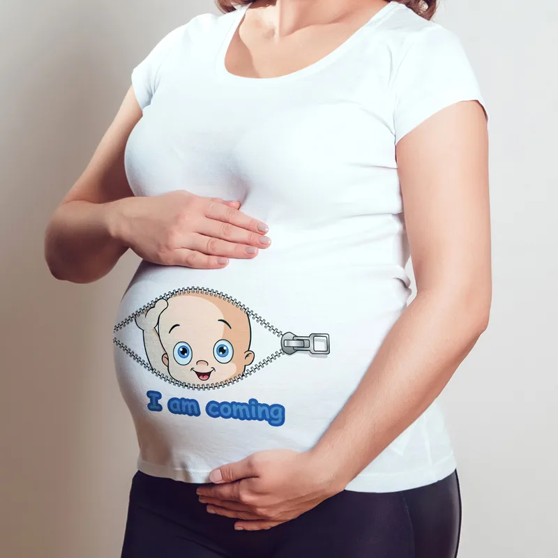 Funny Peekaboo Baby Maternity Announcement T-Shirt