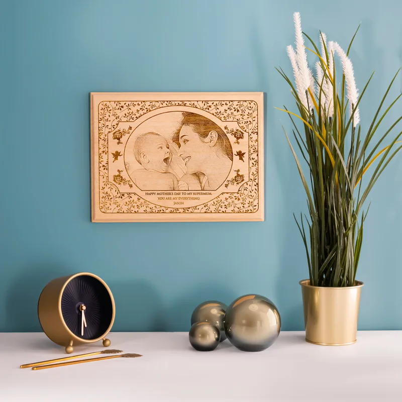 Custom Wooden Photo as Mother's Day Gift for Mom