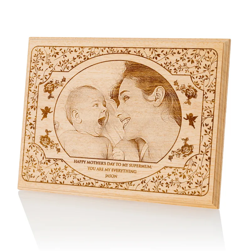 Custom Wooden Photo as Mother's Day Gift for Mom