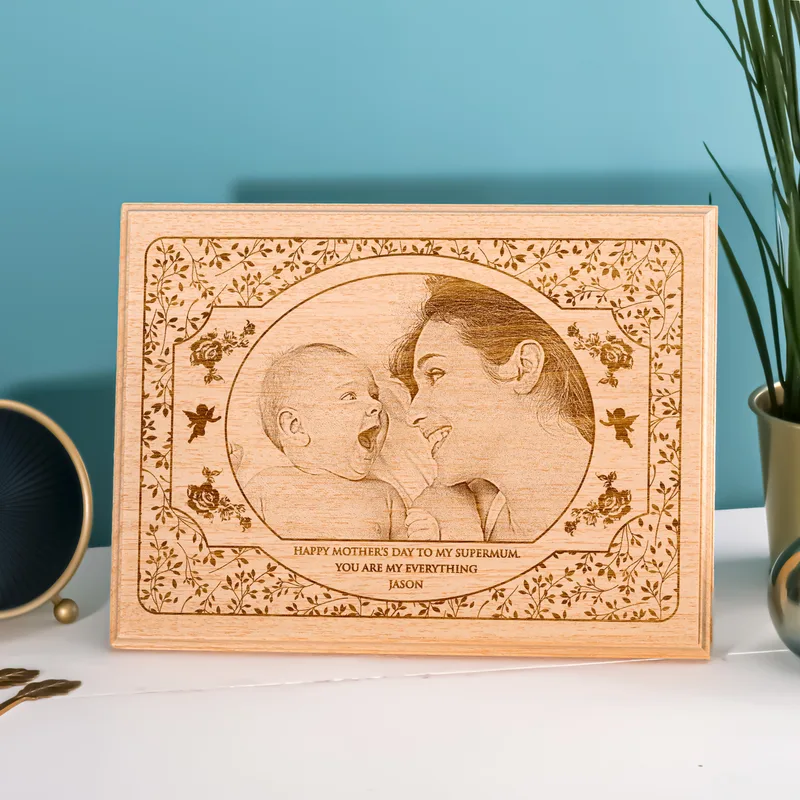 Custom Wooden Photo as Mother's Day Gift for Mom
