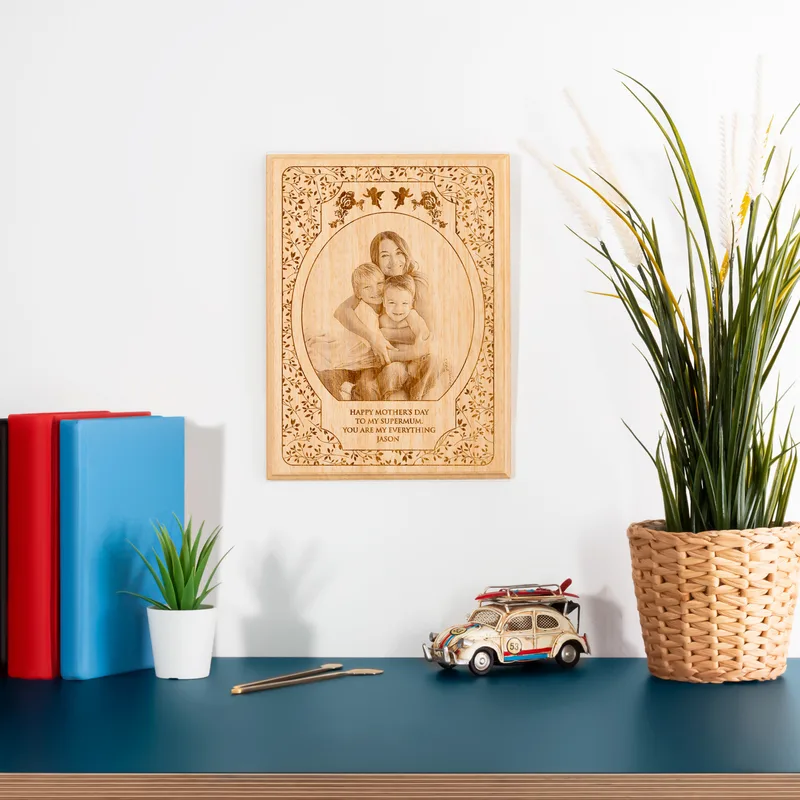 Custom Wooden Photo as Mother's Day Gift for Mom